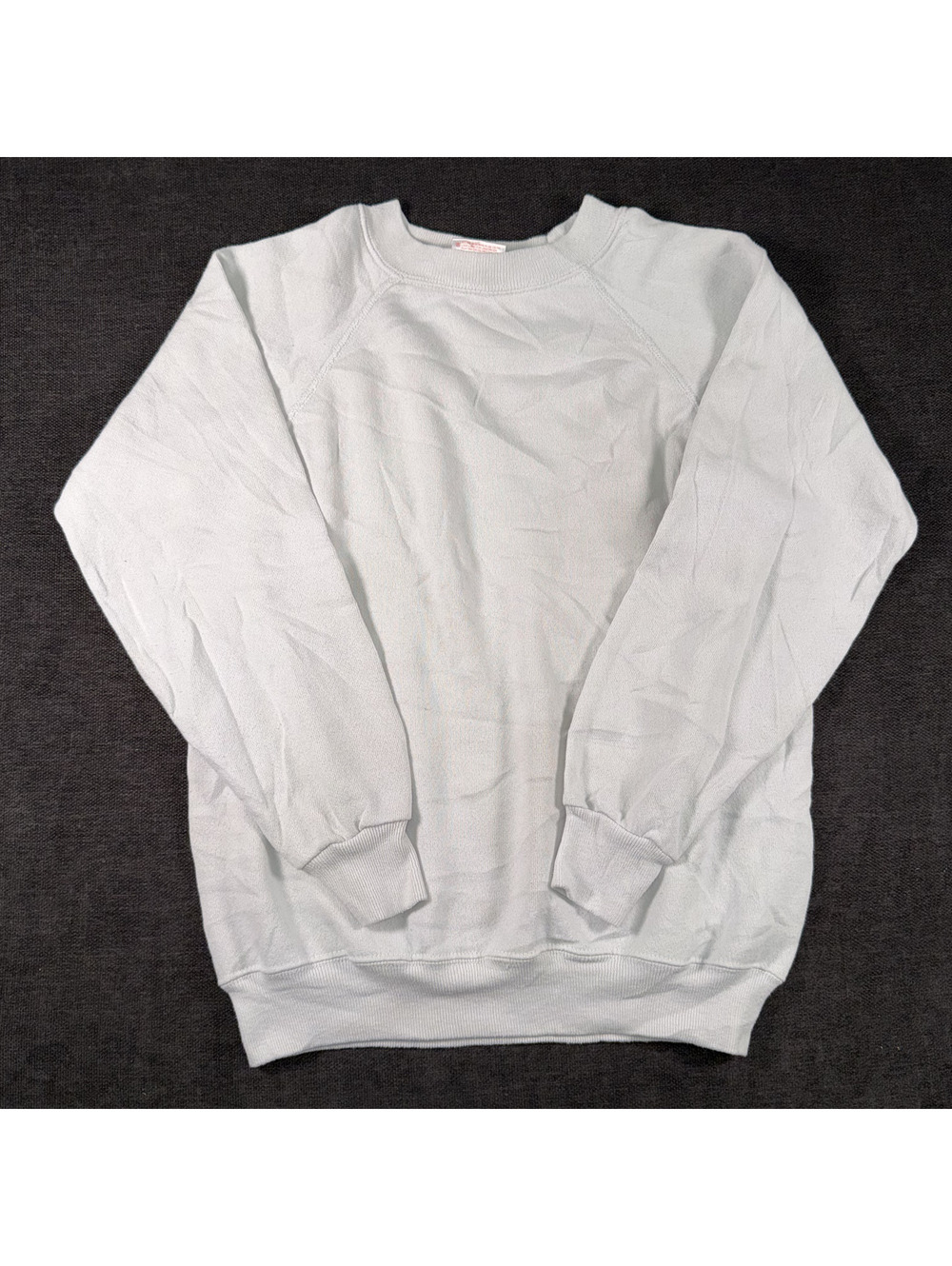Hanes Sport Medium White Crewneck Sweatshirt 50% Cotton 50% Polyester